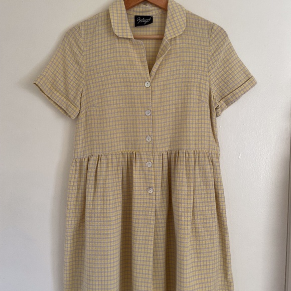 Reclaimed Vintage Dresses & Skirts - Reclaimed Vintage Dress In Check - Gray & yellow / US 4